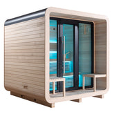 AWT Gartensauna Saunahaus THE CUBE X3 Hemlock 250x250 9kW EOS BiO-Cubo